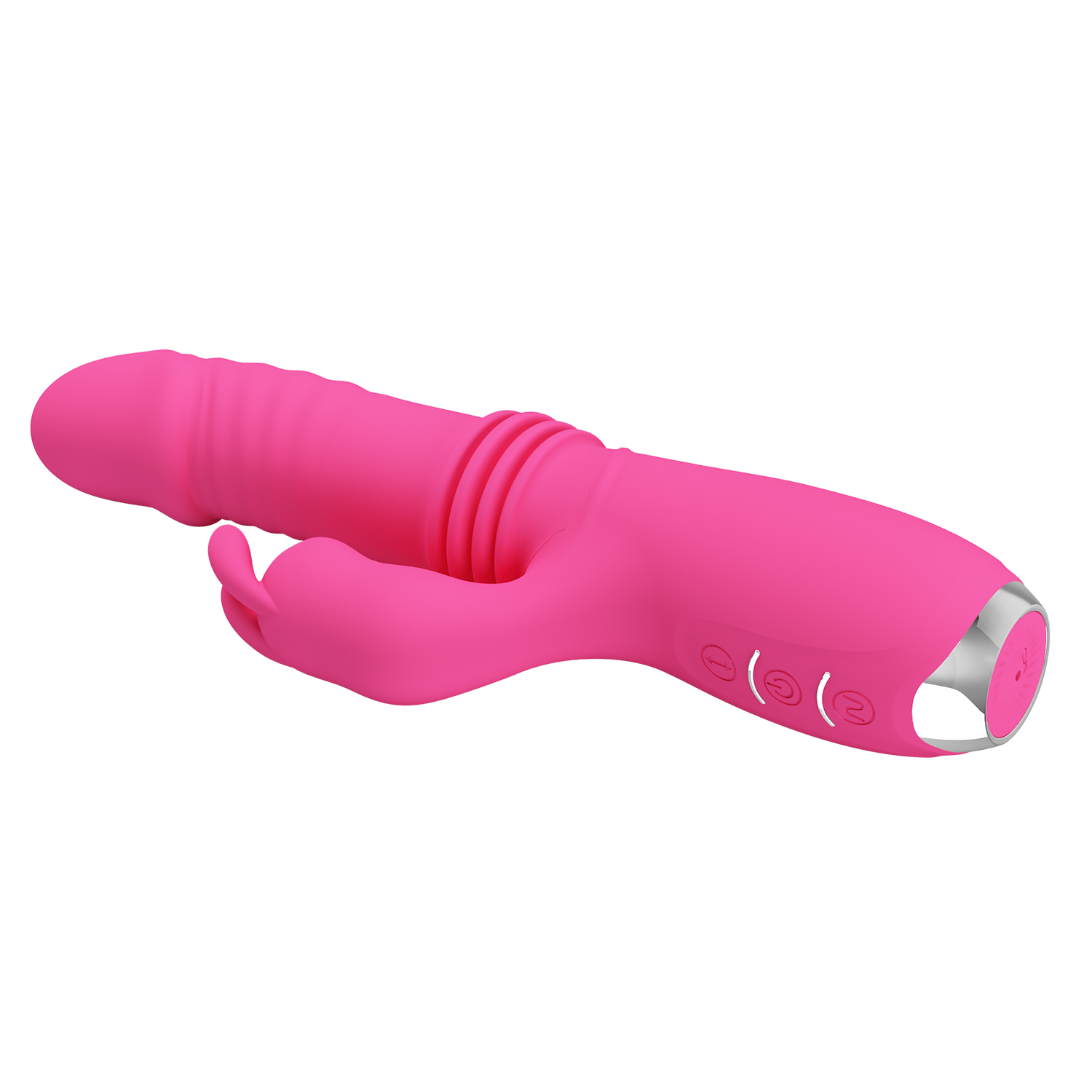 Vibrator Pretty Love Dorothy, 12 Moduri Vibratii, 3 Moduri Thrusting, Silicon, USB, Roz, 19.7 cm, #3, Erotic24.ro