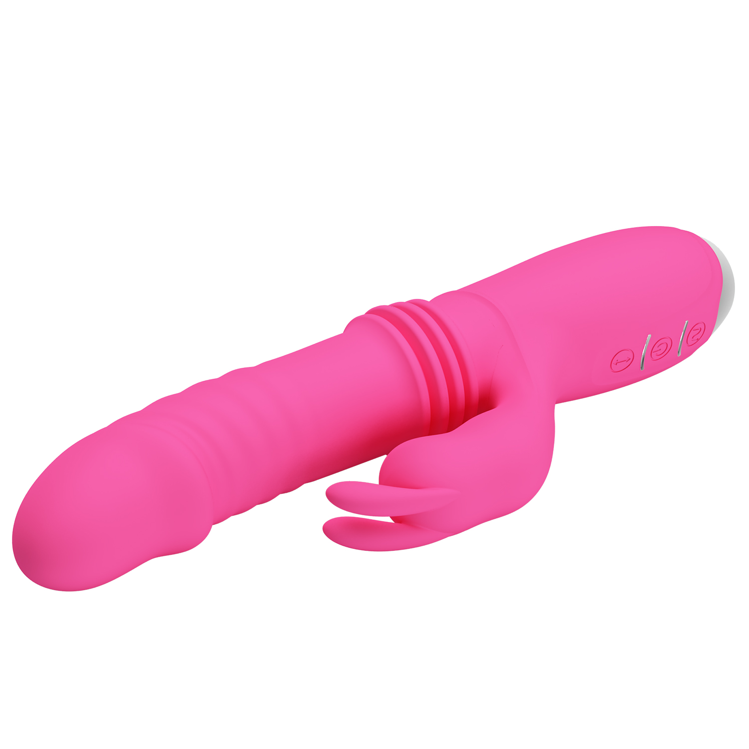 Vibrator Pretty Love Dorothy, 12 Moduri Vibratii, 3 Moduri Thrusting, Silicon, USB, Roz, 19.7 cm, #4, Erotic24.ro
