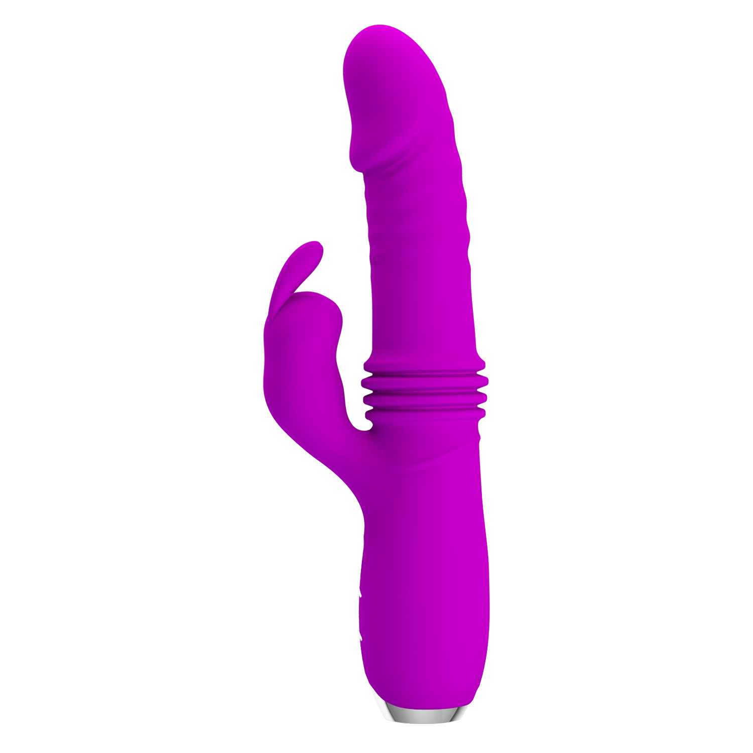 Vibrator Pretty Love Dorothy, 12 Moduri Vibratii, 3 Moduri Thrusting, Silicon, USB, Mov, 19.7 cm, #3, Erotic24.ro