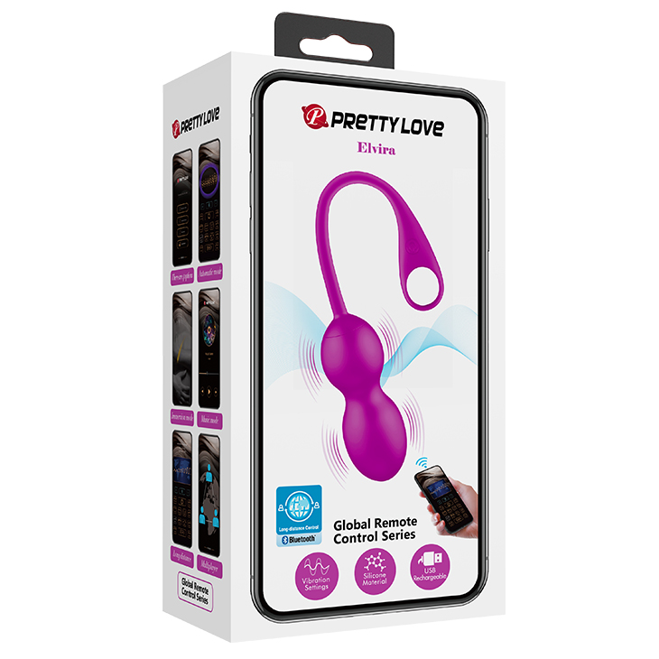 Pretty Love Elvira Phone control vibro balls Purple, #7, Erotic24.ro
