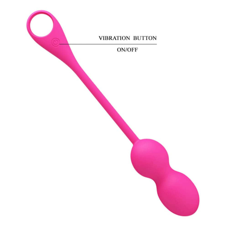 Bile Kegel Elvira 12Moduri Vibratii, Silicon, USB, Roz, 14.5 cm, Nr. 4, Erotic24.ro