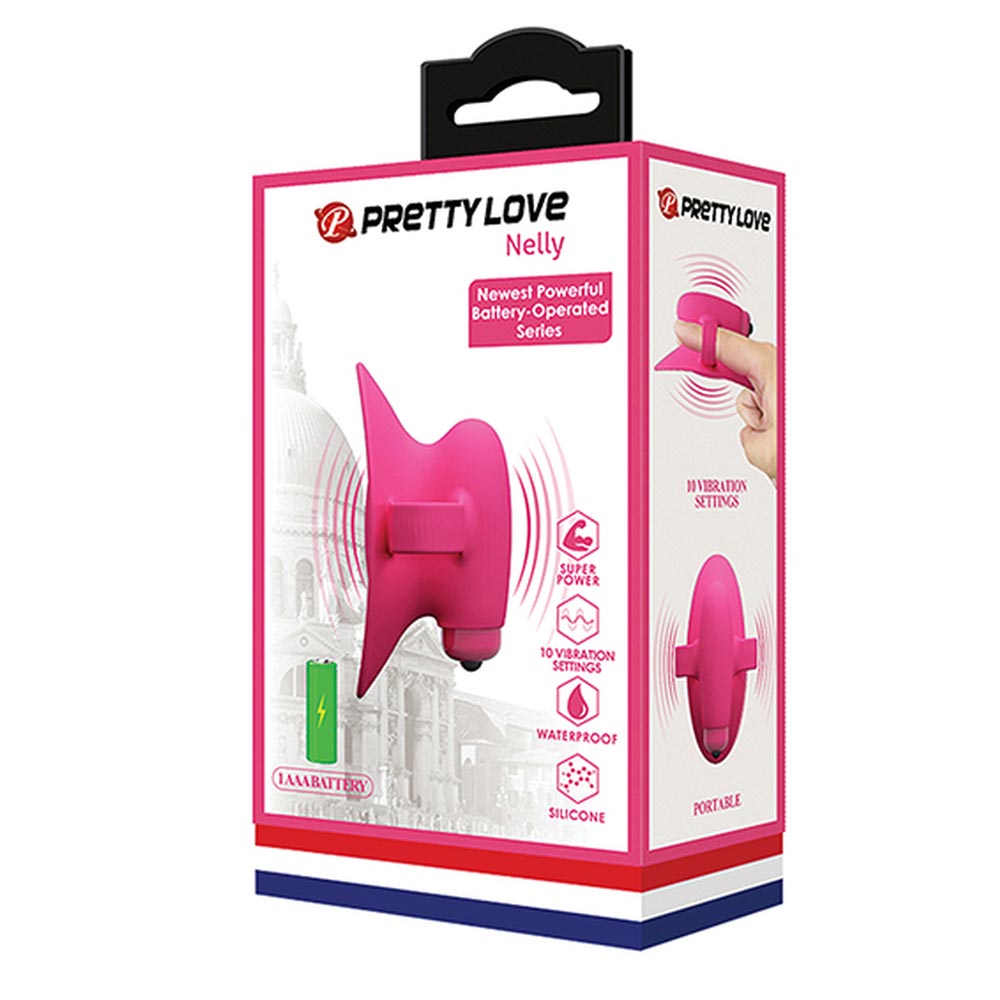 Stimulator Clitoris Nelly, 10 Moduri Vibratii, Silicon, USB, Roz, Nr. 5, Erotic24.ro