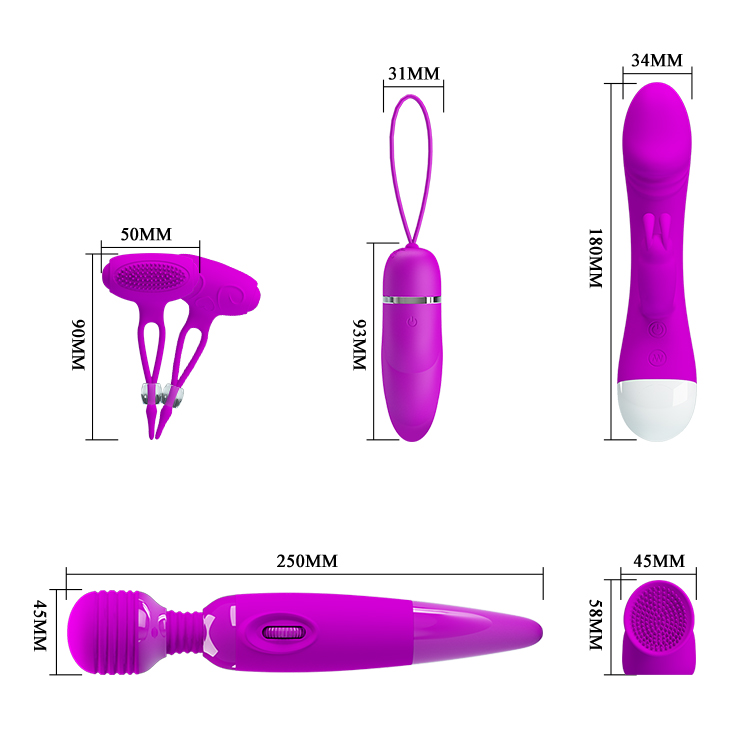 Set Stimulatoare Desire Pretty Love Mov, #5, Erotic24.ro