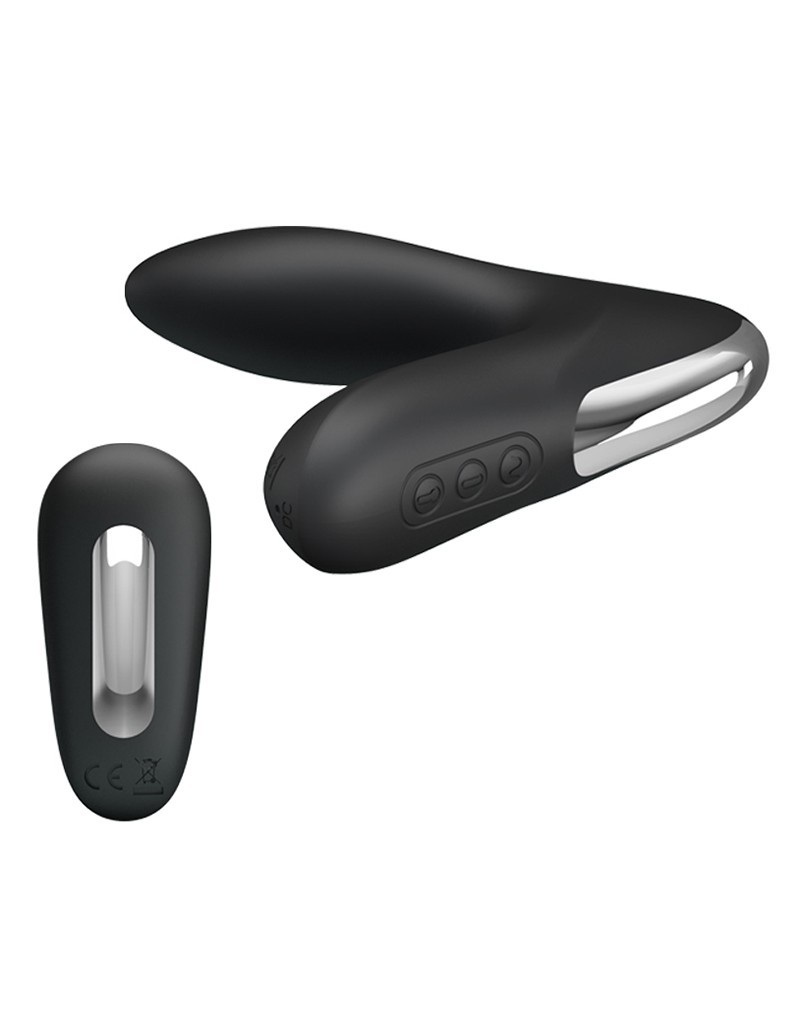 Stimulator Prostata Nasreddin Gonflabil, Remote Control, 12 Moduri Vibratii, Silicon, USB, Negru , #5, Erotic24.ro