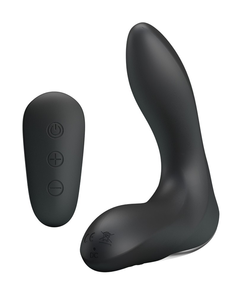 Stimulator Prostata Nasreddin Gonflabil, Remote Control, 12 Moduri Vibratii, Silicon, USB, Negru , #2, Erotic24.ro