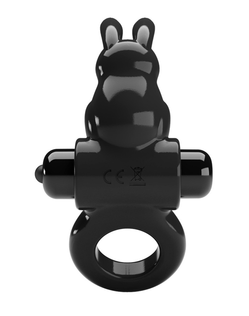 Inel de Penis Exciting Ring, 10 Moduri Vibratii, TPR, Negru, #4, Erotic24.ro