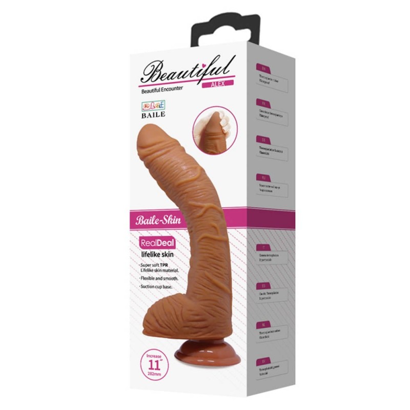 Dildo Realist Beautiful Alex LifeLike Skin 28.2 cm, Nr. 5, Erotic24.ro