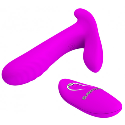 Stimulator Cuplu Remote Control 12 Moduri Vibratii Silicon USB Mov, #3, Erotic24.ro