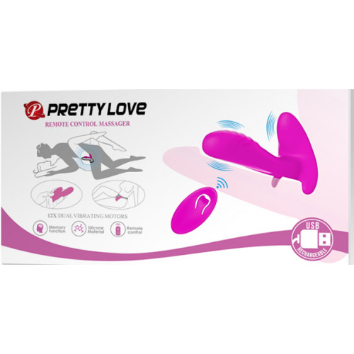 Stimulator Cuplu Remote Control 12 Moduri Vibratii Silicon USB Mov, #10, Erotic24.ro