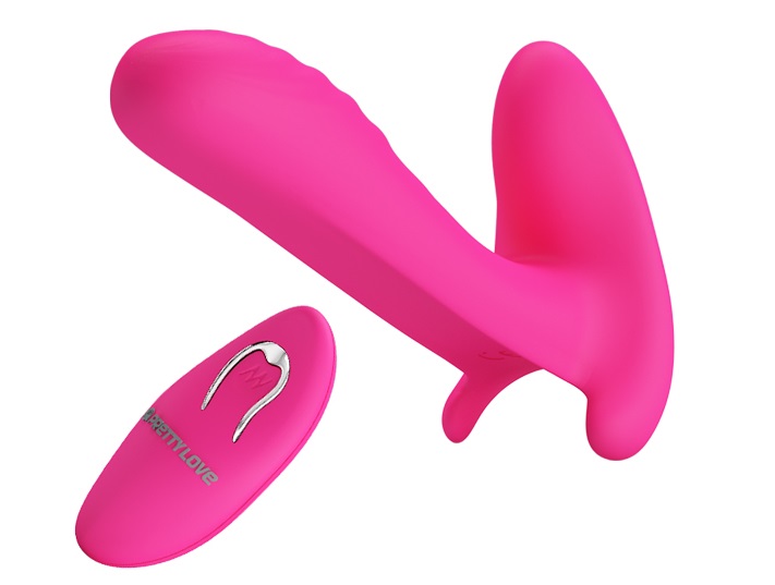 Stimulator Cuplu Remote Control 12 Moduri Vibratii Silicon USB Roz, Nr. 13, Erotic24.ro