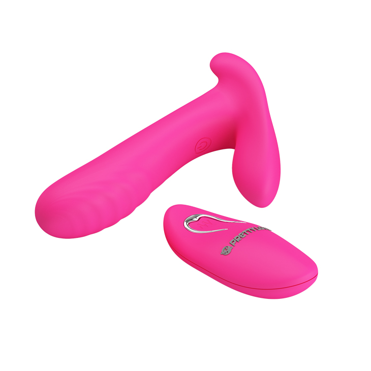 Stimulator Cuplu Remote Control 12 Moduri Vibratii Silicon USB Roz, Nr. 5, Erotic24.ro