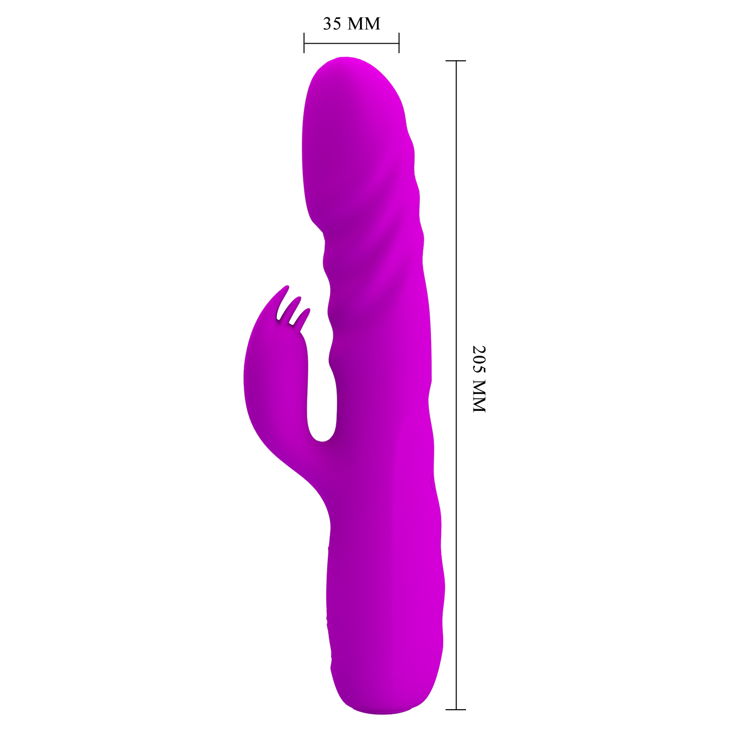 Vibrator Pretty Love Melanie, 12 Moduri Vibratii, 3 Moduri Thrusting, Silicon, USB, Mov, 20.5 cm, #7, Erotic24.ro