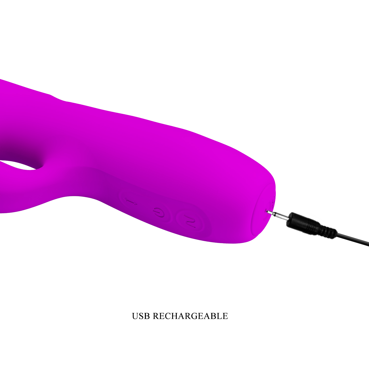 Vibrator Pretty Love Melanie, 12 Moduri Vibratii, 3 Moduri Thrusting, Silicon, USB, Mov, 20.5 cm, #8, Erotic24.ro