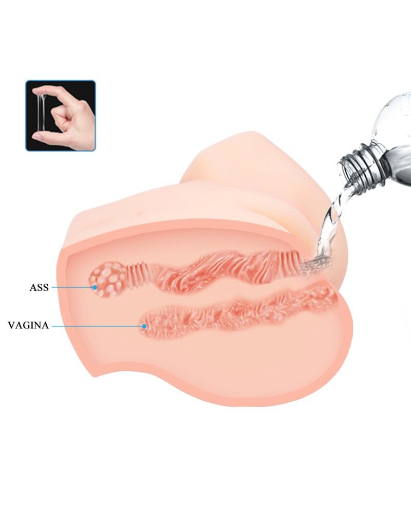 Masturbator Samantha Pussy&Ass, Multispeed, TPR, Autolubrifiant, Natural, 2 kg, #5, Erotic24.ro