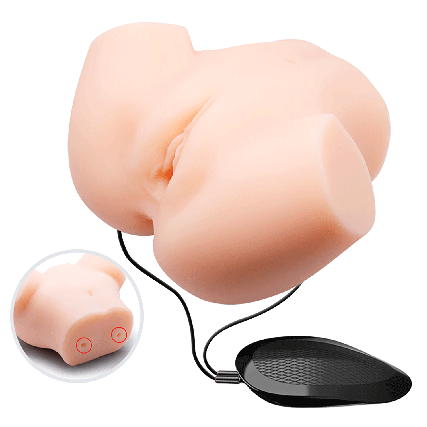 Masturbator Crazy Bull Veronica Vagin&Anus, Multispeed, TPR, Autolubrifiant, Natural, 1.6 kg, #7, Erotic24.ro