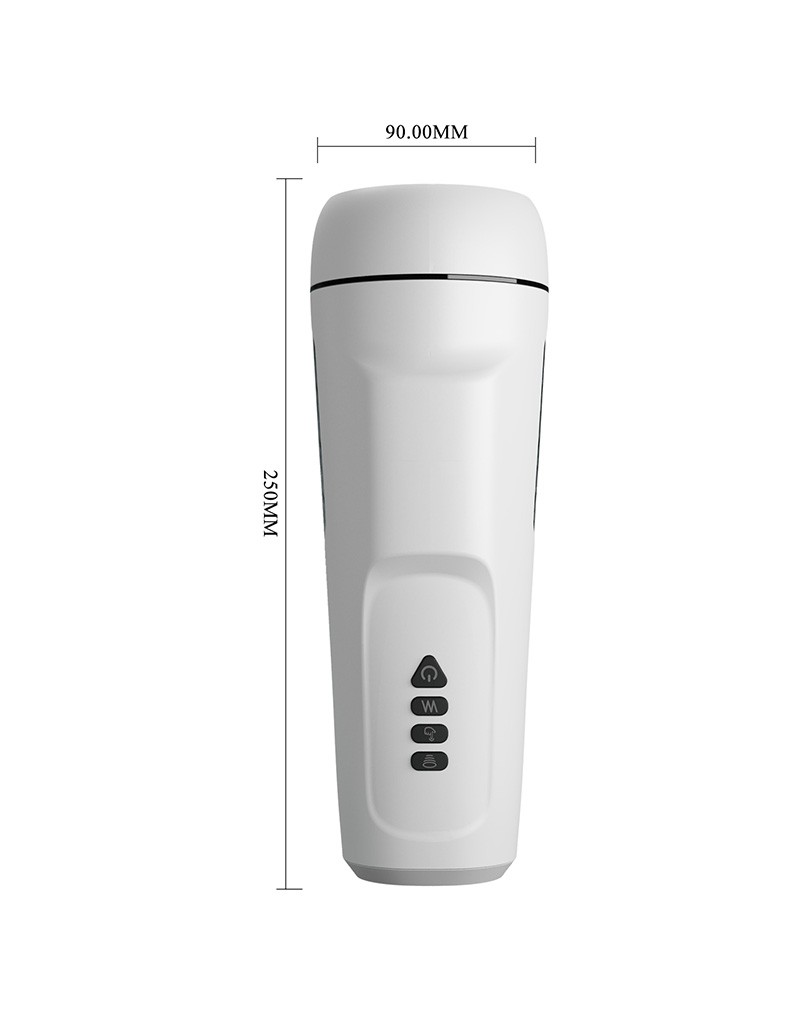 Masturbator Pretty Love Sienna, Vibratii+Suctiune, TPR Moale, Alb, 25 cm, Nr. 3, Erotic24.ro