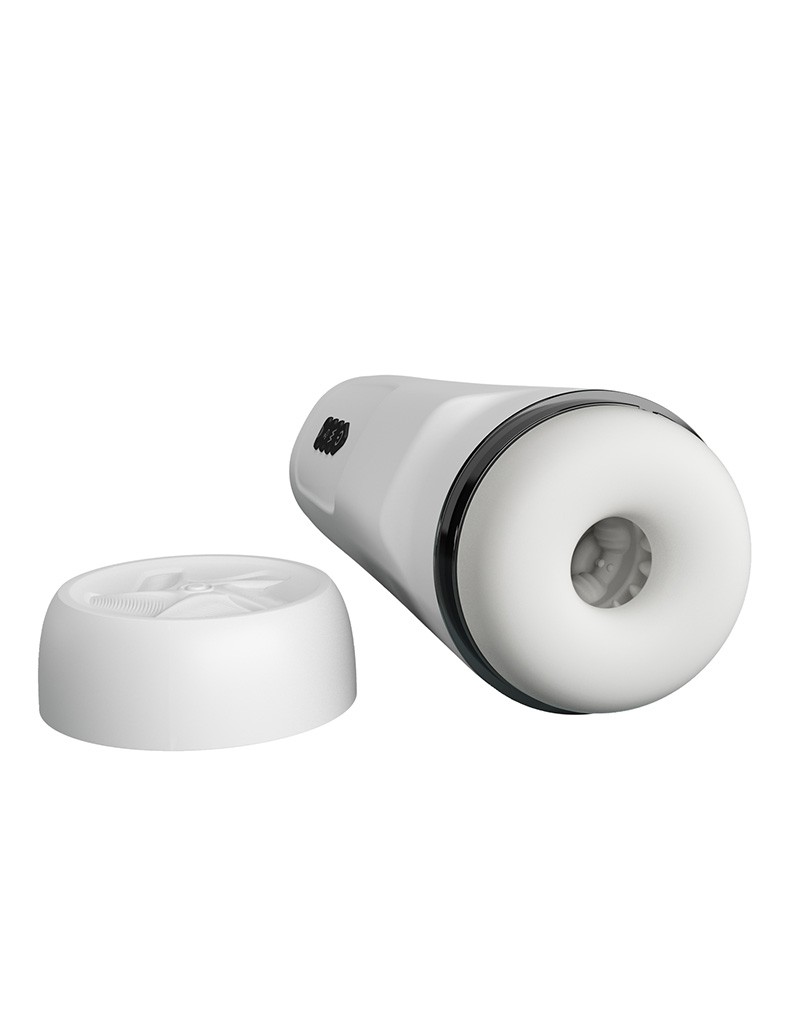 Masturbator Pretty Love Sienna, Vibratii+Suctiune, TPR Moale, Alb, 25 cm, Nr. 11, Erotic24.ro