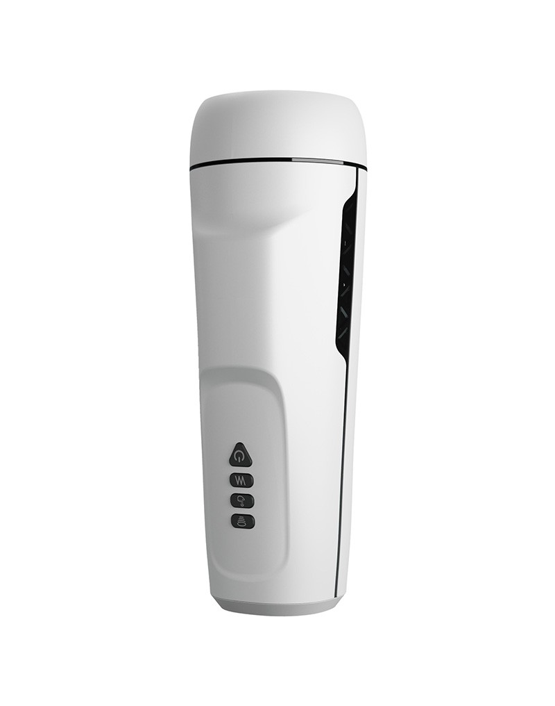 Masturbator Pretty Love Sienna, Vibratii+Suctiune, TPR Moale, Alb, 25 cm, Nr. 7, Erotic24.ro