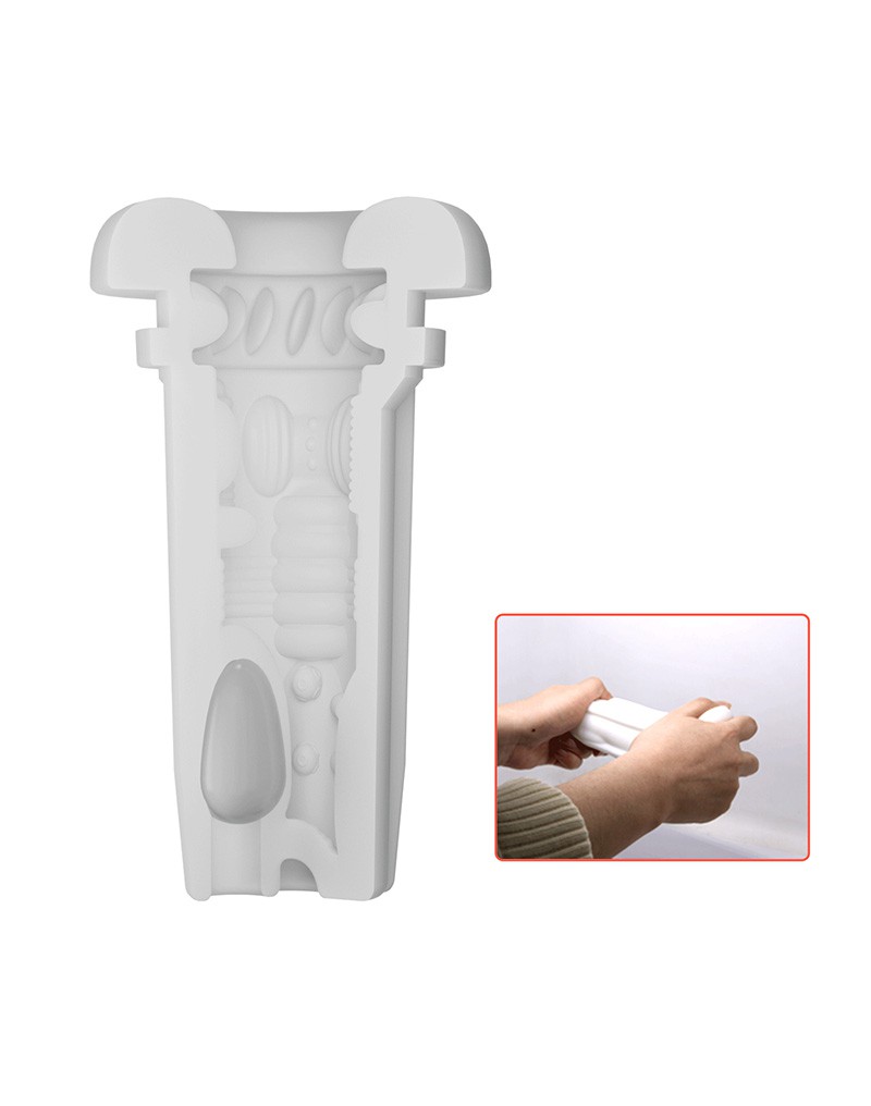 Masturbator Pretty Love Sienna, Vibratii+Suctiune, TPR Moale, Alb, 25 cm, Nr. 5, Erotic24.ro