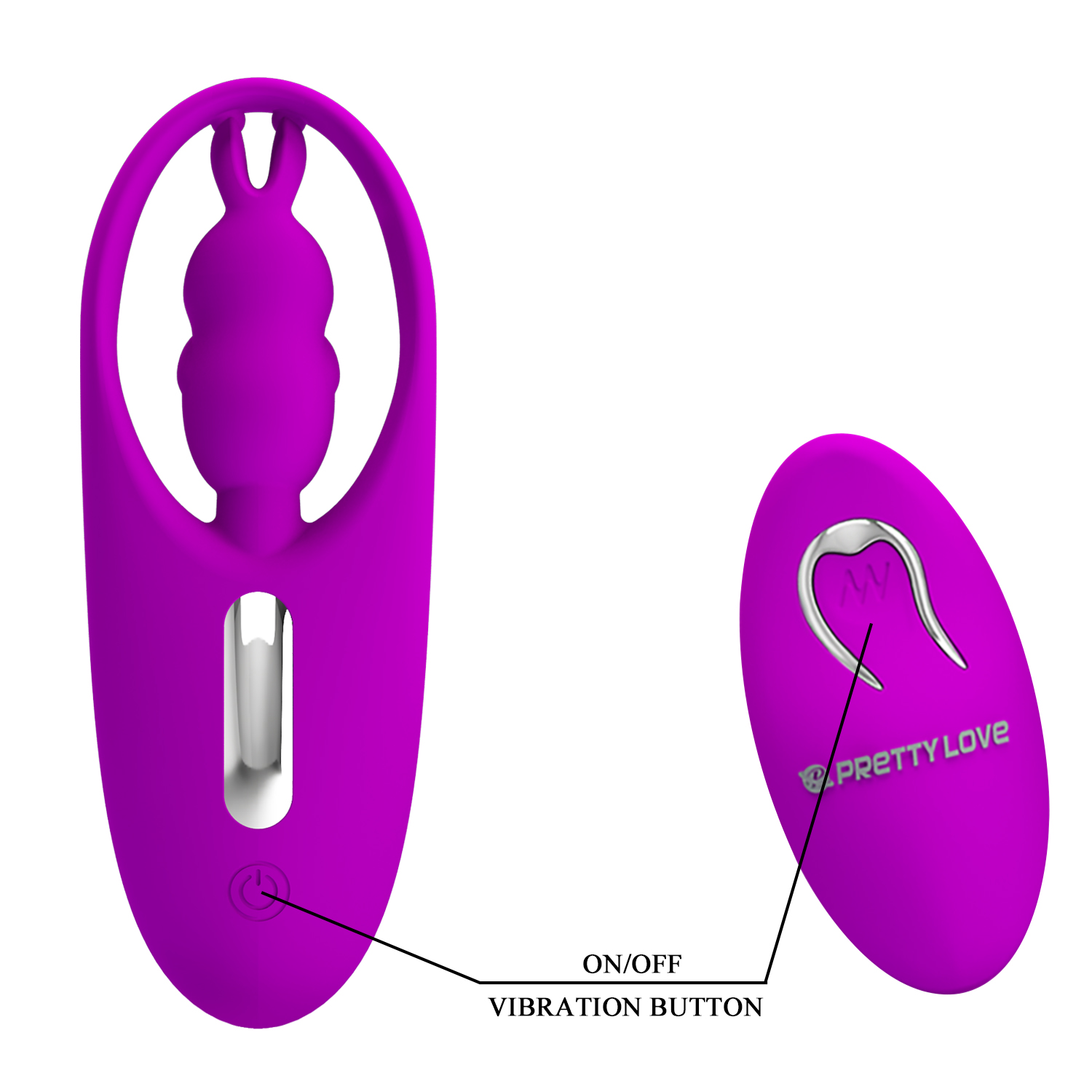 Vibrator Bikini Pretty Love Wild Rabbit, 12 Moduri Vibratii, Remote Control, Silicon, USB, Mov, #7, Erotic24.ro
