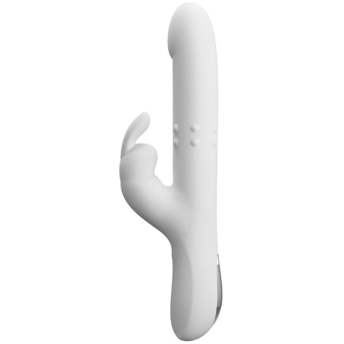 Vibrator Pretty Love Reese, Functii de Vibratii, Rotatii, Impingere, Silicon, USB, Alb, 24.8 cm, #2, Erotic24.ro