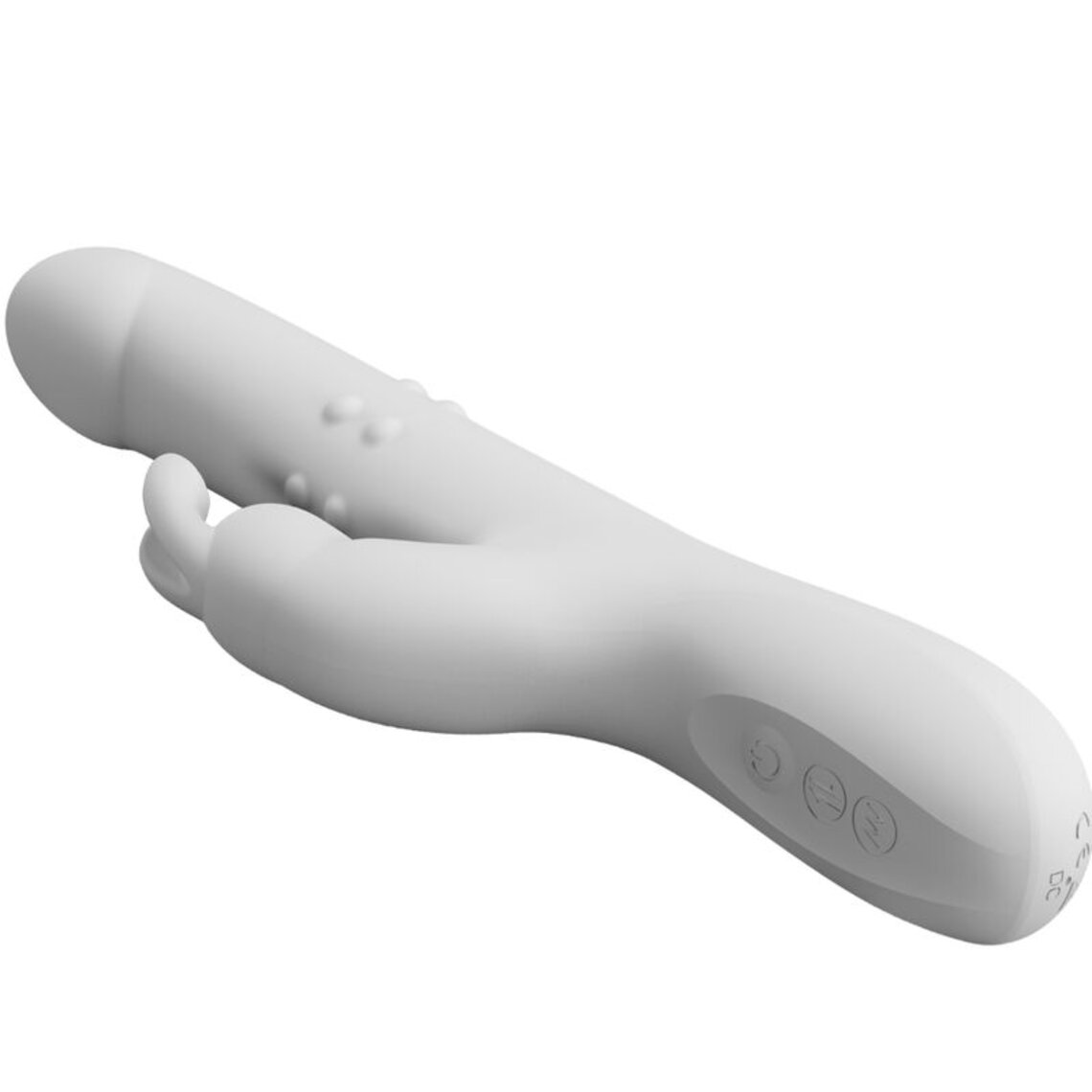 Vibrator Pretty Love Reese, Functii de Vibratii, Rotatii, Impingere, Silicon, USB, Alb, 24.8 cm, #5, Erotic24.ro