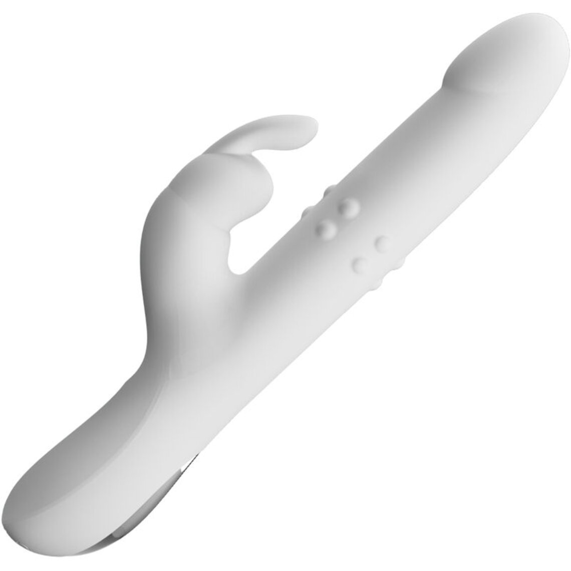 Vibrator Pretty Love Reese, Functii de Vibratii, Rotatii, Impingere, Silicon, USB, Alb, 24.8 cm, #3, Erotic24.ro