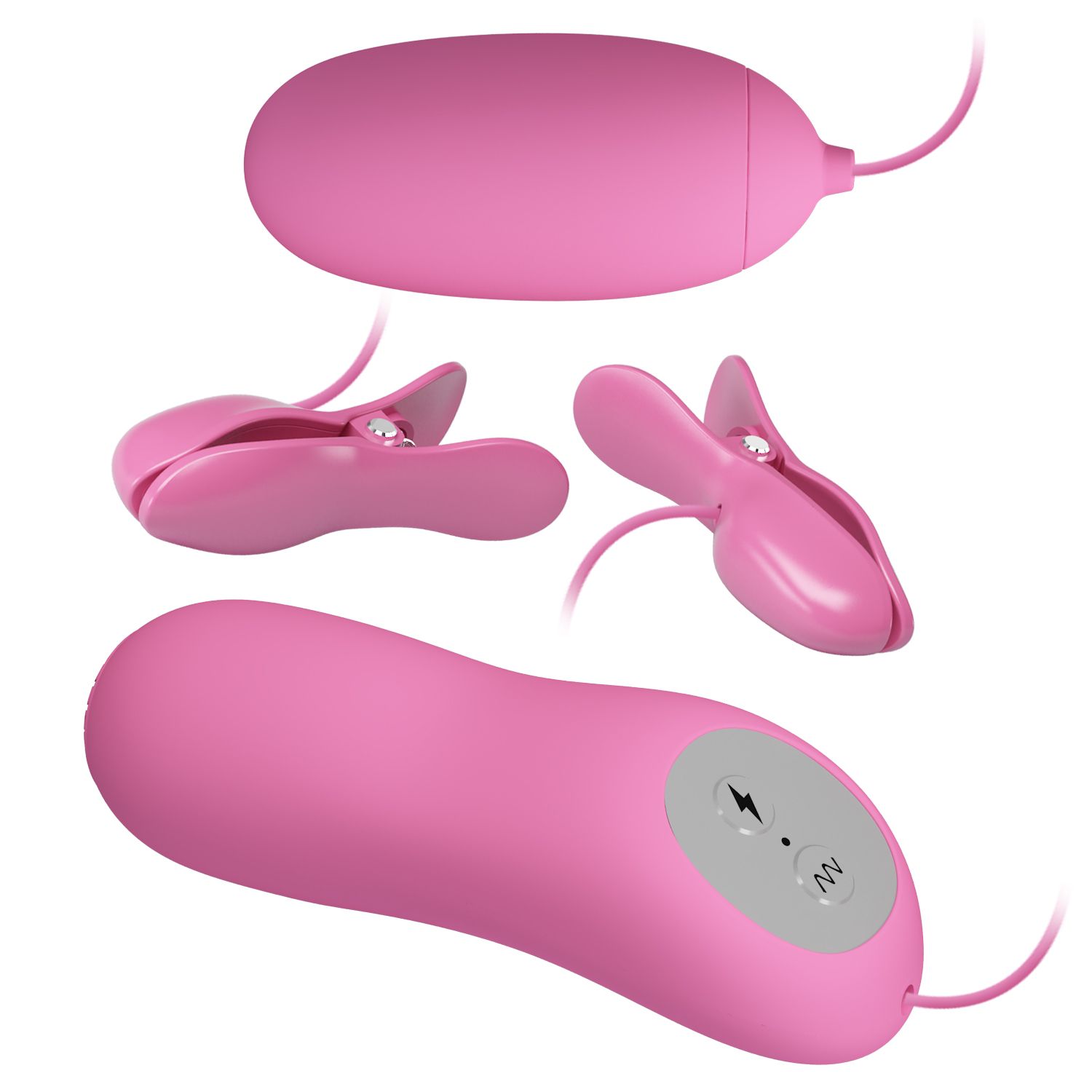 Kit Clame Sfarcuri si Ou Vibrator Pretty Love, 3 Moduri ELectrostimulare, 7 Moduri Vibratii, Roz, #4, Erotic24.ro