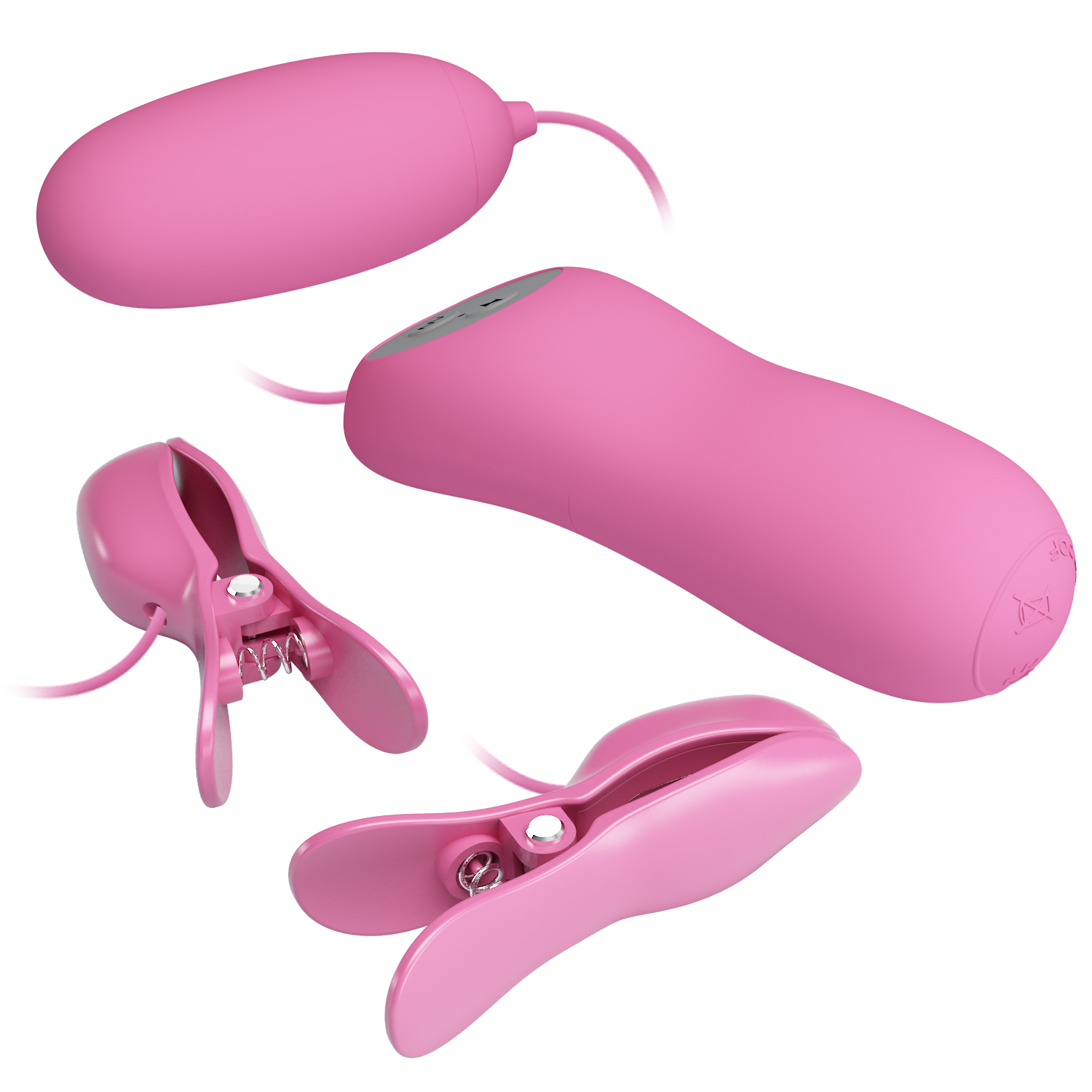 Kit Clame Sfarcuri si Ou Vibrator Pretty Love, 3 Moduri ELectrostimulare, 7 Moduri Vibratii, Roz, #3, Erotic24.ro