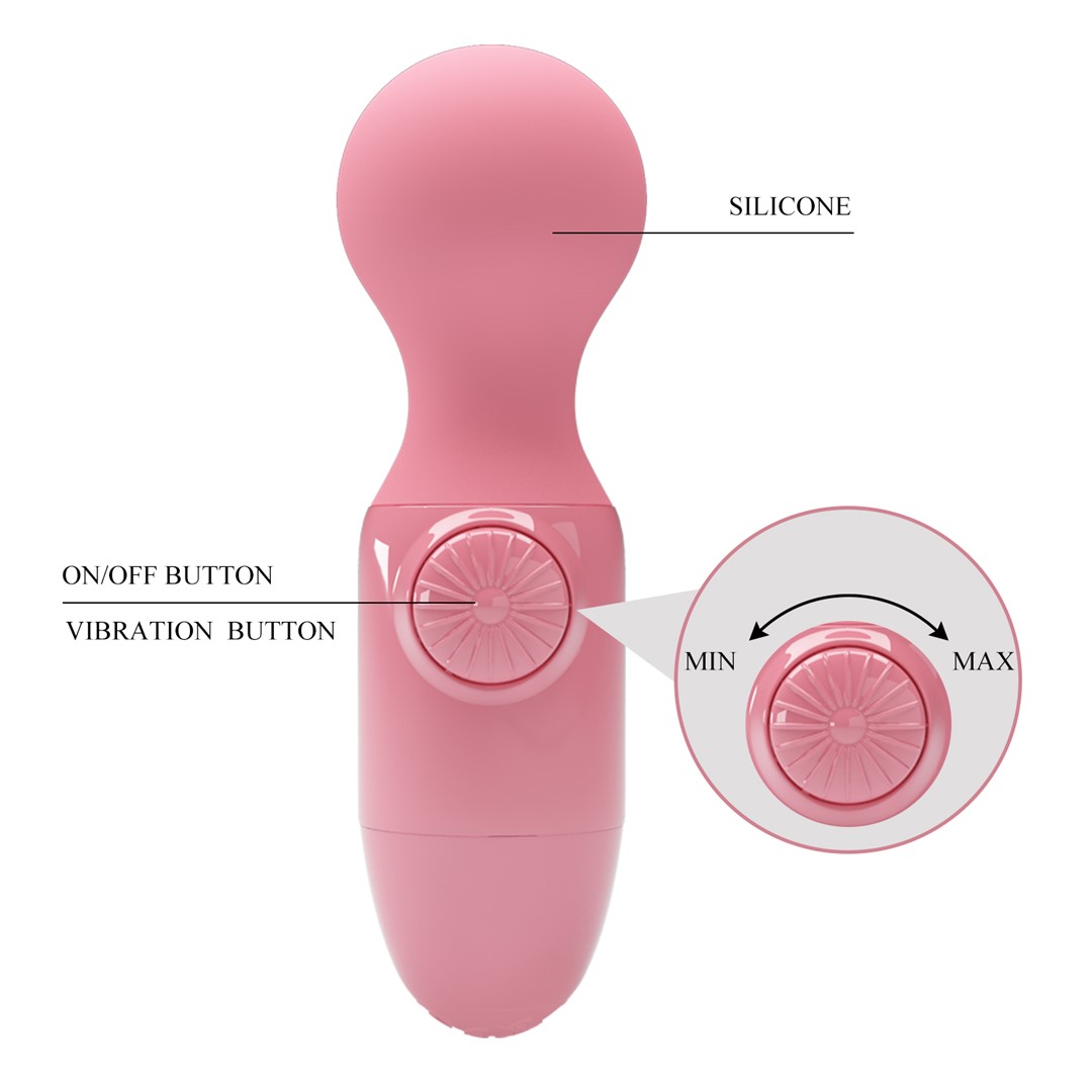 Vibrator Wand Multispeed Little Cute, Roz, #3, Erotic24.ro