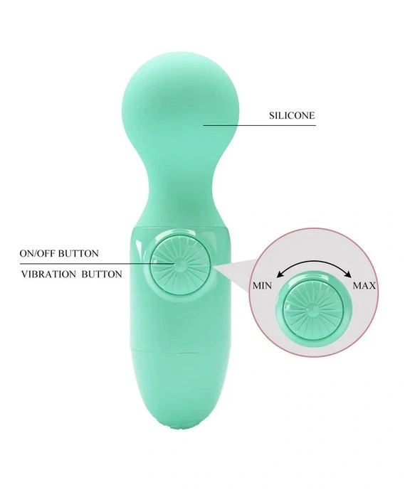Vibrator Wand Multispeed Little Cute, Verde, Nr. 2, Erotic24.ro