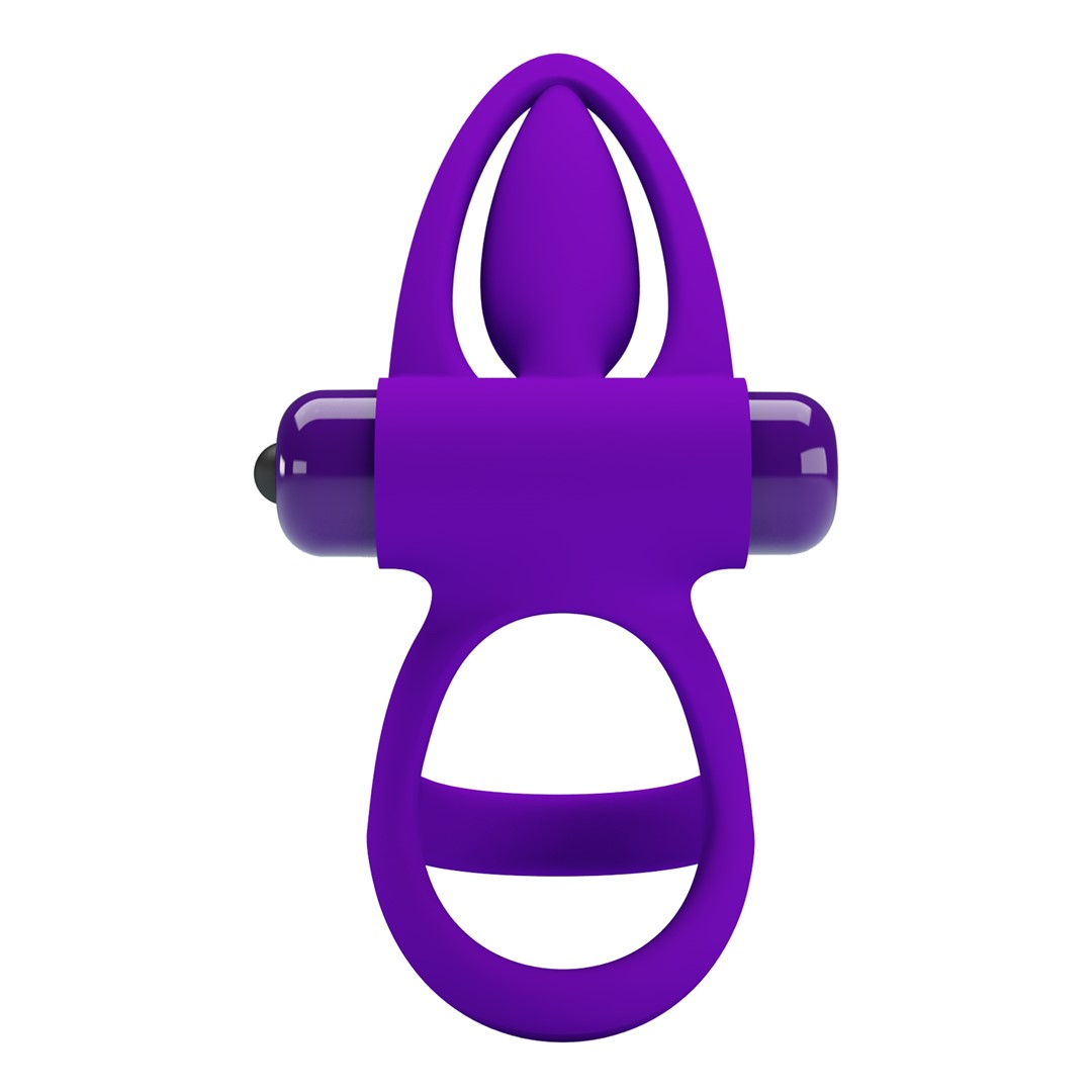 Inel Penis Pretty Love Vibration Cock Ring, 10 Moduri Vibratii, Silicon, Violet, Nr. 4, Erotic24.ro