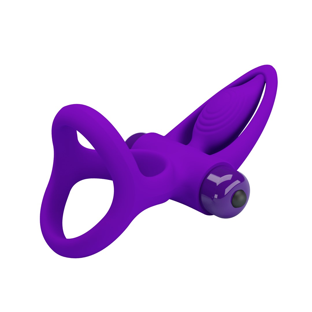 Inel Penis Pretty Love Vibration Cock Ring, 10 Moduri Vibratii, Silicon, Violet, Nr. 5, Erotic24.ro