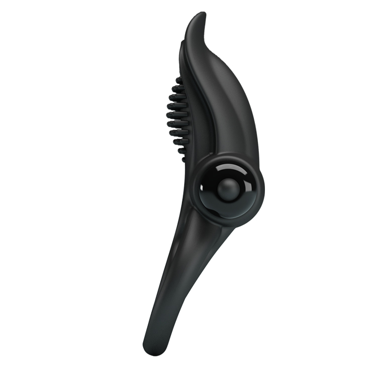 Inel Penis Pretty Love Vibranting Ring, 10 Moduri Vibratii, Silicon, Negru, #5, Erotic24.ro