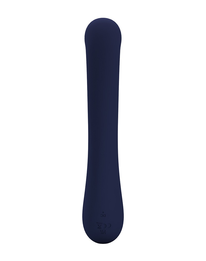 Vibrator Iepuras Lamar, 10 Moduri Vibratii, Ecran LED, Silicon, USB, Albastru Inchis, 22 cm, #4, Erotic24.ro