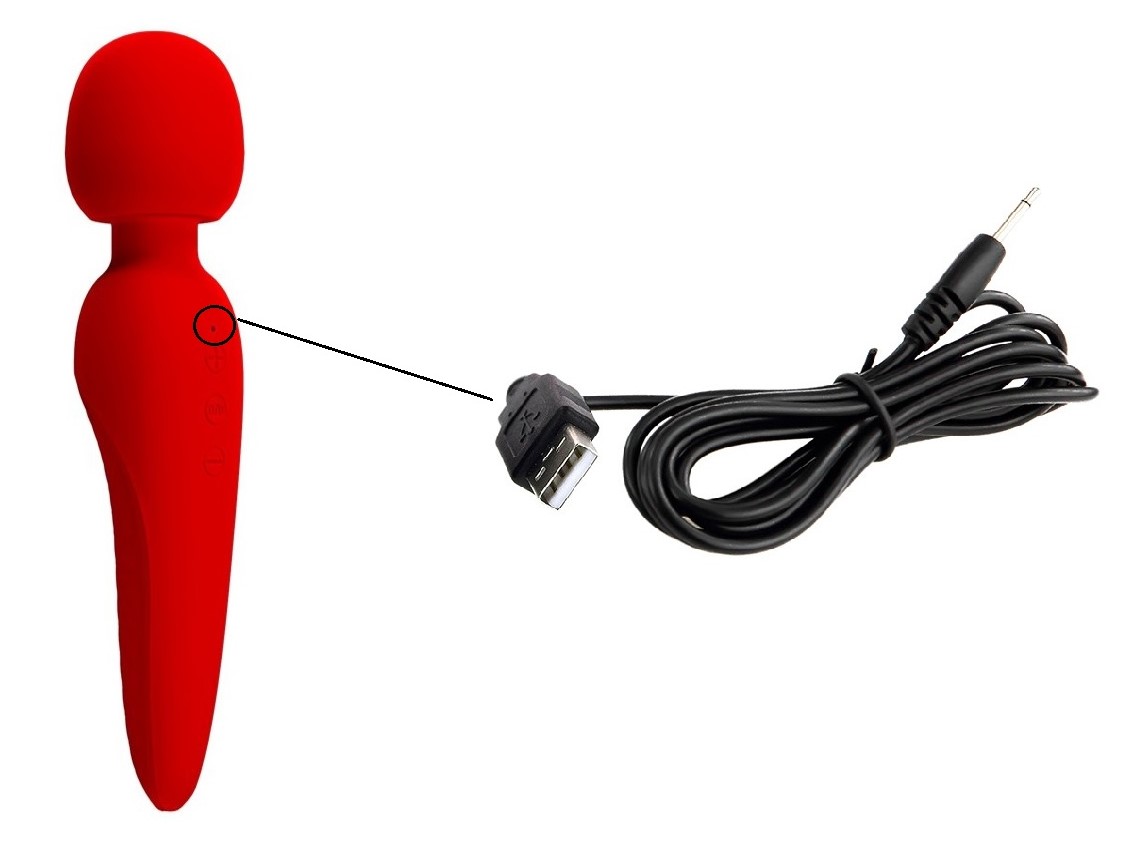 Vibrator Masaj Meredith, 7 Moduri Vibratii & 5 Intensitati Viteza, Silicon, USB, Rosu, 21.5 cm, Nr. 8, Erotic24.ro