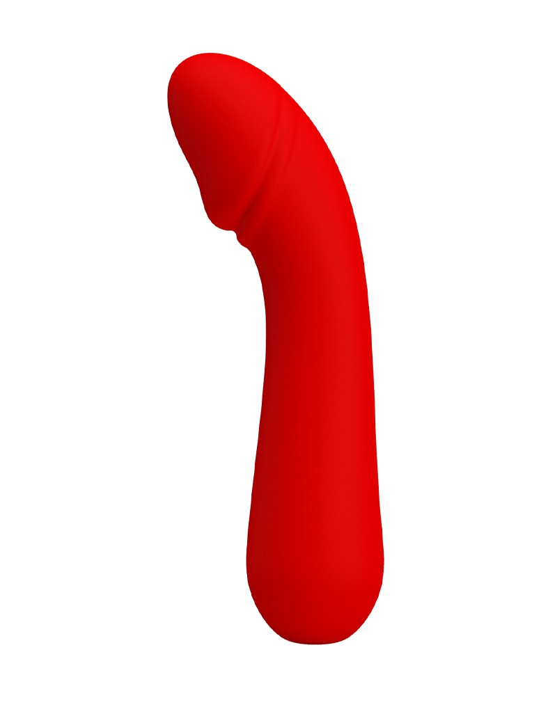 Vibrator Punctul G Cetus, 12 Moduri Vibratii, Sillicon, USB, Rosu, 15 cm, #2, Erotic24.ro
