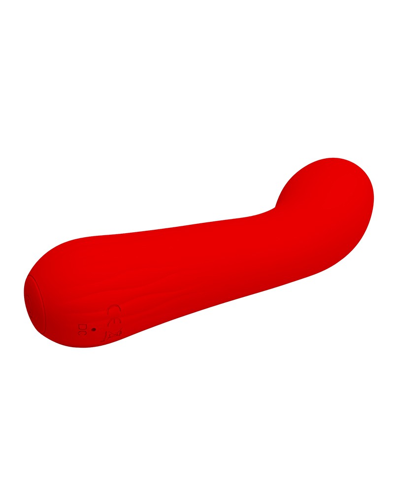 Vibrator Punctul G Faun, 12 Moduri Vibratii, Silicon, USB, Rosu, 15 cm, Nr. 5, Erotic24.ro