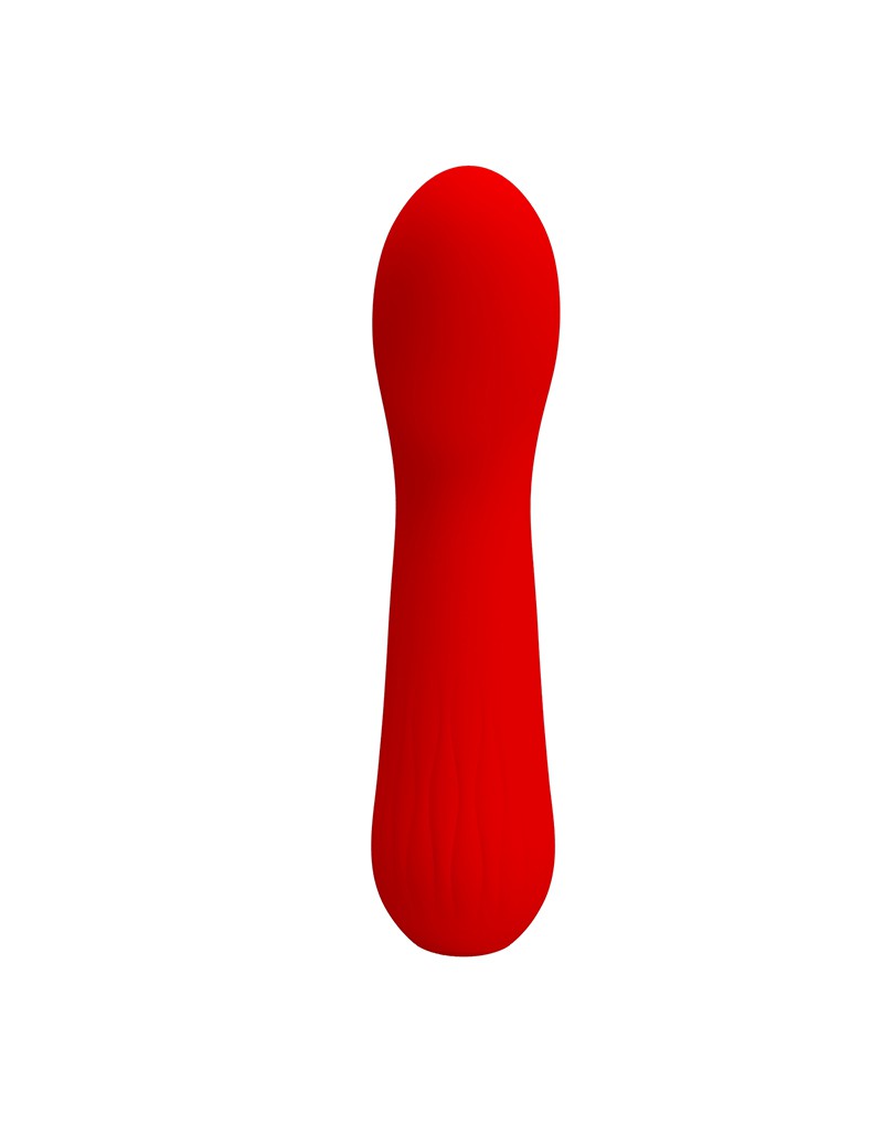Vibrator Punctul G Faun, 12 Moduri Vibratii, Silicon, USB, Rosu, 15 cm, Nr. 3, Erotic24.ro