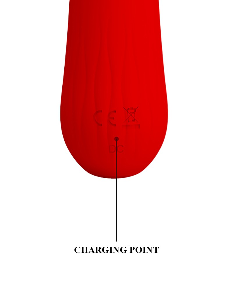 Vibrator Punctul G Faun, 12 Moduri Vibratii, Silicon, USB, Rosu, 15 cm, Nr. 9, Erotic24.ro