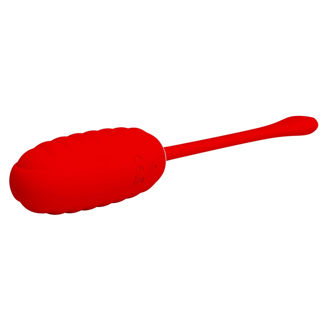 Ou Vibrator Kirk, 12 Moduri Vibratii, Silicon, USB, Rosu, Nr. 3, Erotic24.ro