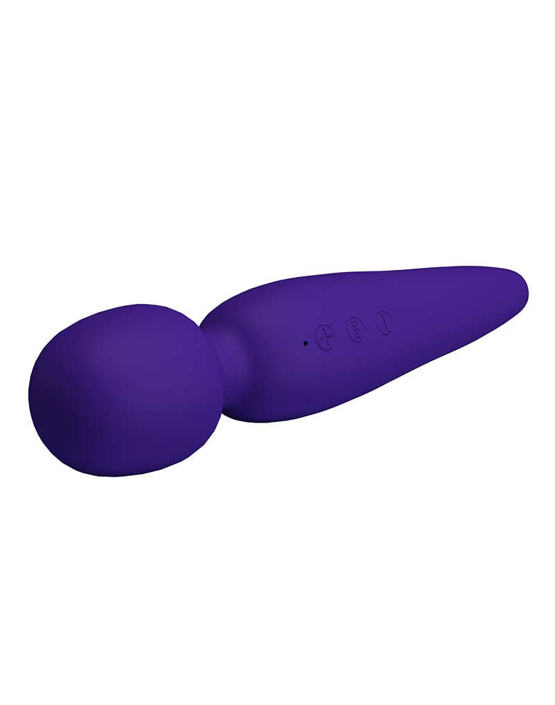 Vibrator Masaj Meredith, 7 Moduri Vibratii & 5 Intensitati Viteza, Silicon, USB, Violet, 21.5 cm, #4, Erotic24.ro