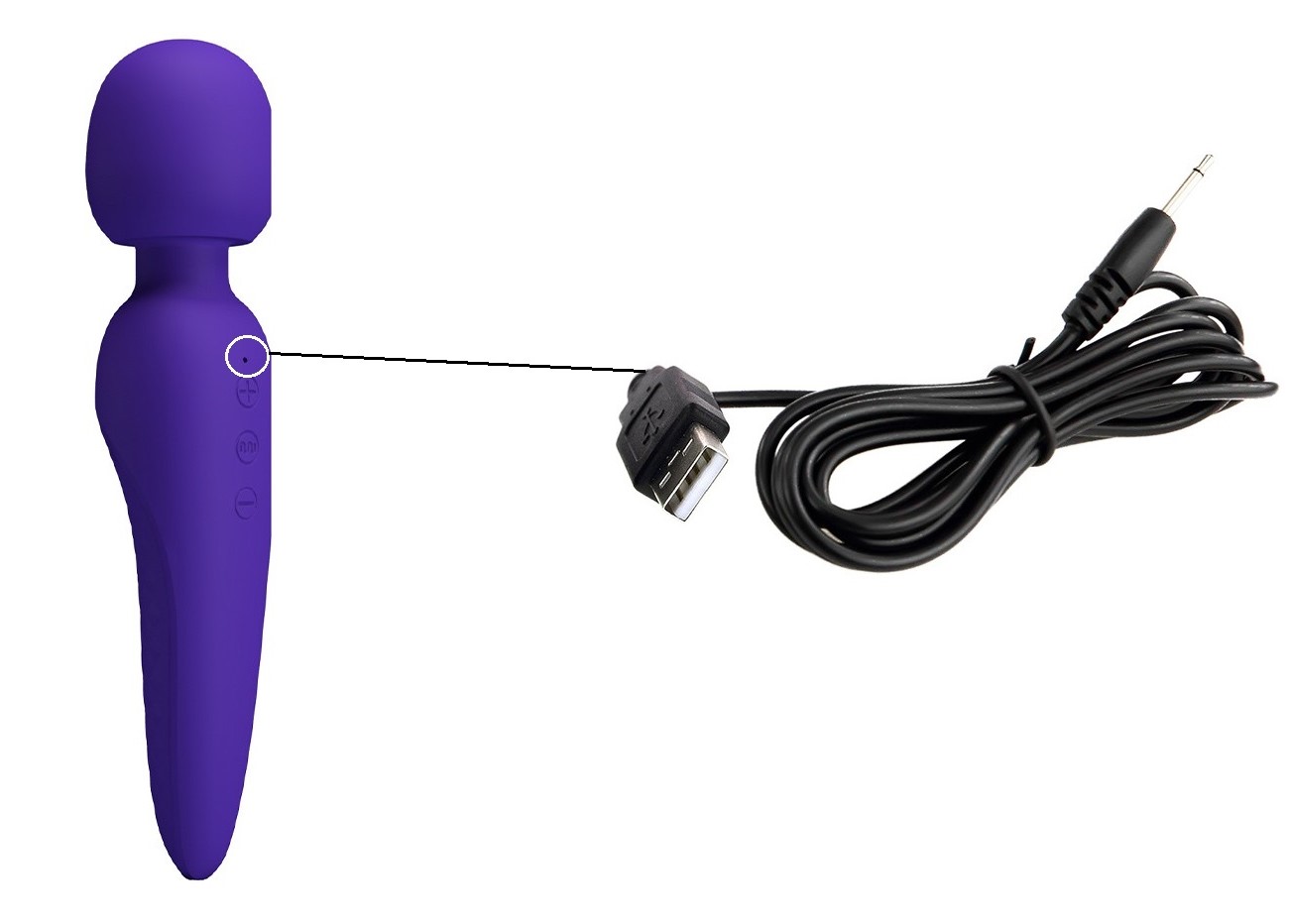Vibrator Masaj Meredith, 7 Moduri Vibratii & 5 Intensitati Viteza, Silicon, USB, Violet, 21.5 cm, #7, Erotic24.ro