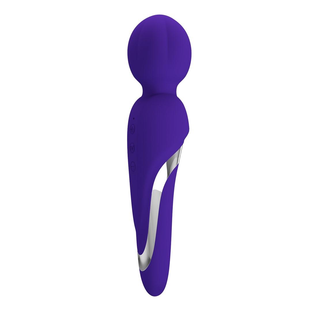 Vibrator Masaj Walter, 7 Moduri Vibratii & 5 Intensitati, Silicon, USB, Violet, 21.6 cm, #3, Erotic24.ro