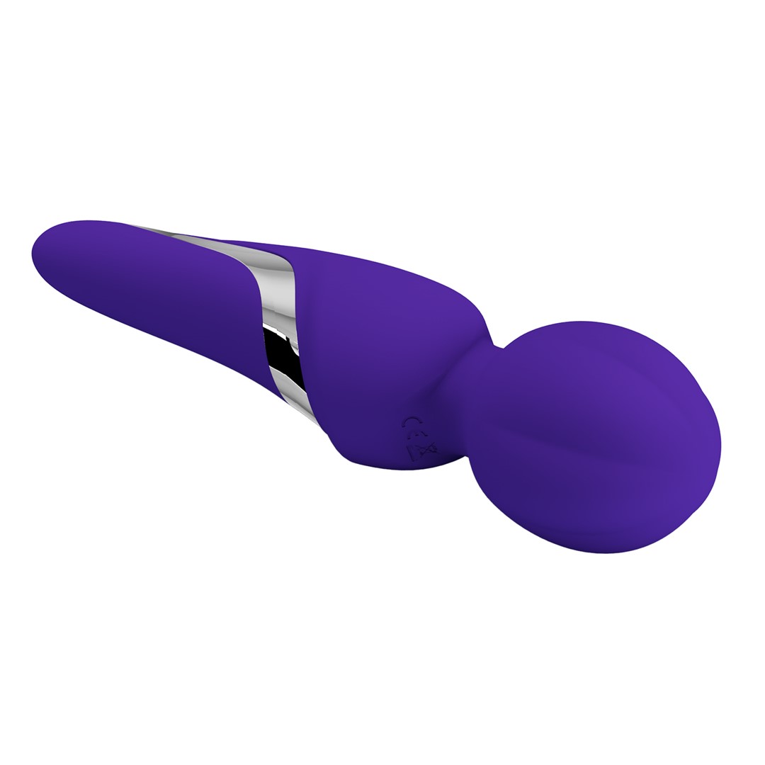 Vibrator Masaj Walter, 7 Moduri Vibratii & 5 Intensitati, Silicon, USB, Violet, 21.6 cm, #5, Erotic24.ro