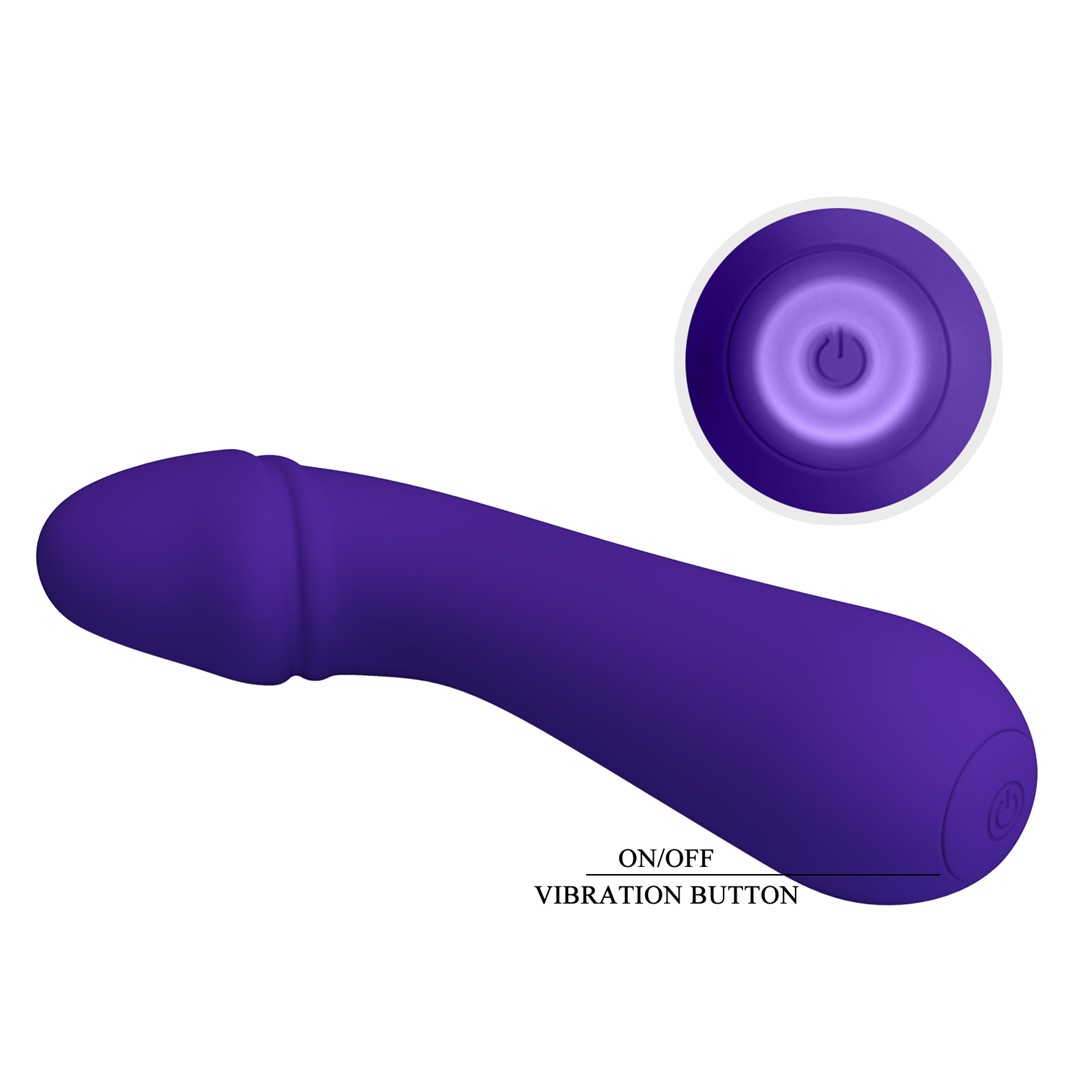 Vibrator Punctul G Cetus, 12 Moduri Vibratii, Sillicon, USB, Violet, 15 cm, Nr. 9, Erotic24.ro