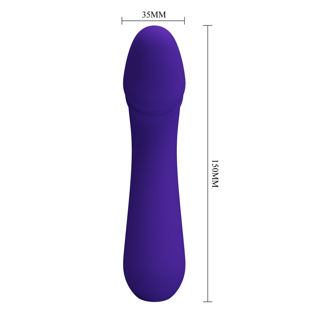 Vibrator Punctul G Cetus, 12 Moduri Vibratii, Sillicon, USB, Violet, 15 cm, Nr. 11, Erotic24.ro