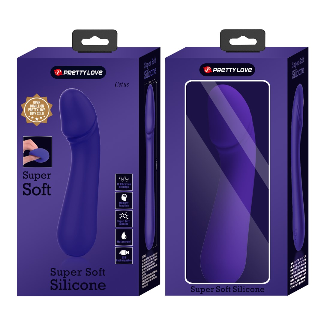 Vibrator Punctul G Cetus, 12 Moduri Vibratii, Sillicon, USB, Violet, 15 cm, Nr. 12, Erotic24.ro