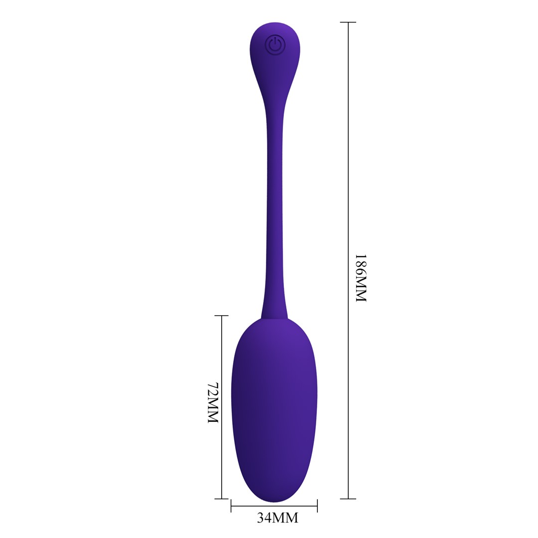 Ou Vibrator Knucker, 12 Moduri Vibratii, Silicon, USB, Violet, Nr. 10, Erotic24.ro