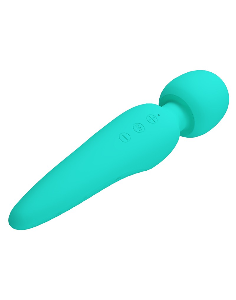 Vibrator Masaj Meredith, 7 Moduri Vibratii & 5 Intensitati Viteza, Silicon, USB, Verde, 21.5 cm, #3, Erotic24.ro